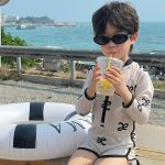 【75-125cm】水着 かわいい 長袖 ビーチ - 画像 (4)