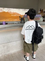 【90-160cm】 Tシャツ 男の子 半袖 シンプル 合わせやすい 着回し力抜群 - 画像 (4)