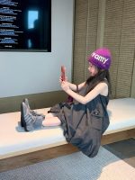 【90-150cm】ワンピース 女の子 無地 ノースリープ トレンド - 画像 (4)