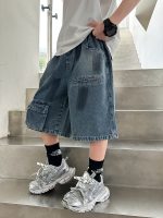 【120-170cm】ショートパンツ デニム ゆったり 合わせやすい ジーンズ - 画像 (5)