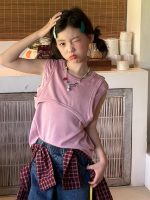 【100-160cm】ショートパンツ半ズボン切り替えデニムチェック柄 - 画像 (4)