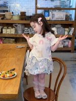 【90-140cm】半袖Tシャツorスカート 女の子 フリル スパンコール - 画像 (3)