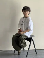 【90-160cm】半袖Tシャツ 男の子 カートゥーンプリント ゆったり ユニーク ラウンドネック - 画像 (3)