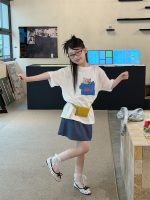 【90-160cm】Tシャツ 韓国風 プリント 着回し力抜群 ゆったり カジュアル - 画像 (5)
