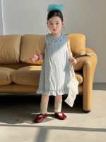【90-140cm】ワンピース 女の子 ノースリープ フリル シンプル - 画像 (6)