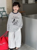 【90-160cm】トップス 男の子 ボーダー柄 カジュアル UV対策 - 画像 (5)