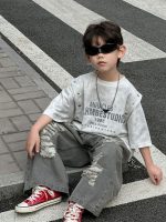 【100-170cm】Tシャツ カジュアル 切り替え ファッション 男の子 - 画像 (4)