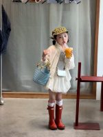 【90-150cm】ベストorアウター+スカート 女の子 UVカット 無地 - 画像 (4)