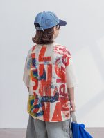 【120-170cm】Tシャツ プリント カラフル 夏 新作 半袖 - 画像 (5)