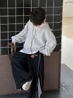 【100-160cm】ズボン ファスナー 切り替え カジュアル ゆったり パンツ - 画像 (4)