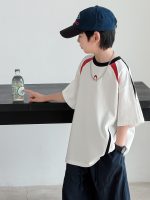 【120-170cm】Tシャツ プリント 配色 ファッション かっこいい 男の子 - 画像 (4)