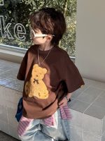 【90-160cm】Tシャツ クマ柄 カジュアル プリント 半袖 男の子 - 画像 (4)