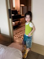 【90-150cm】トップスorパンツ女の子 プリント ファッション - 画像 (3)