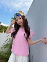【100-160cm】Tシャツ 無地 合わせやすい カジュアル ドット柄 半袖 女の子 - 画像 (3)