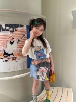 【90-150cm】半袖Tシャツ 女の子 プリント カートゥーン ゆったり - 画像 (3)