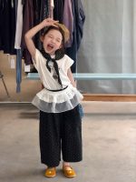 【90-150cm】半袖Tシャツorパンツ 女の子 ドット柄 かわいい - 画像 (2)