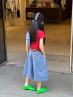 【90-150cm】半袖Ｔシャツ 女の子 無地 フリル おしゃれ - 画像 (3)