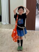 【90-150cm】半袖Tシャツorスカート 女の子 カートゥーン ファッション - 画像 (4)