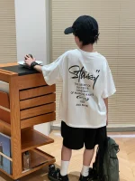 【90-160cm】Tシャツ ファッション アルファベット プリント 男の子 - 画像 (5)