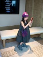 【90-150cm】ワンピース 女の子 無地 ノースリープ トレンド - 画像 (2)