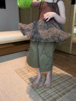 【90-150cm】トップスorパンツ 女の子 チュール 切り替え おしゃれ - 画像 (7)