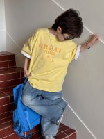 【90-160cm】Tシャツ プリント カジュアル シンプル 合わせやすい 半袖 - 画像 (3)