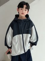 【120-170cm】アウター 軽い ゆったり 配色 フード付き 合わせやすい 男の子 - 画像 (3)