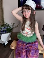 【90-150cm】パンツ 女の子 チェック柄 ワイドレッグ おしゃれ - 画像 (3)