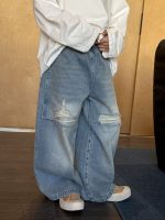 【100-170cm】デニムパンツ 男の子 クール ストリート