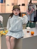 【90-150cm】ベストorアウター+スカート 女の子 UVカット 無地 - 画像 (11)