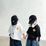 【90-160cm】Tシャツ男の子笑顔柄夏 - 画像 (3)