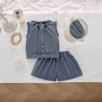 【73-130cm】 トップスorパンツ デニム 無地 シンプル - 画像 (2)