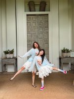 【100-160cm】ティアードスカート 親サイズ レース 無地 夏新作 女の子 - 画像 (3)