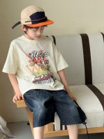 【90-160cm】Tシャツ ファッション カジュアル 合わせやすい 男の子 - 画像 (4)