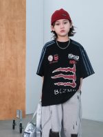 【120-170cm】Tシャツ プリント カジュアル 半袖 ゆったり 夏新作 - 画像 (6)