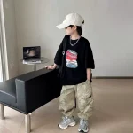 【90-160cm】Tシャツ 合わせやすい プリント 男の子 半袖