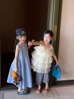 【90-150cm】ワンピース 女の子 無地 ノースリープ シンプル - 画像 (3)