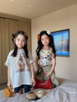 【90-160cm】半袖Tシャツorショートパンツ 女の子 ゆったり トレンド - 画像 (4)