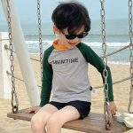 【80-130cm】水着 長袖UVカット セパレート ファッション - 画像 (3)