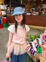 【100-160cm】トップス 夏新作 ノースリーブ ボタン付き 痩せ見え 女の子 - 画像 (3)