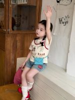 【90-140cm】半袖Ｔシャツorパンツ 女の子 レイヤード トレンド - 画像 (7)