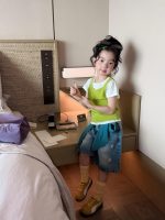 【90-150cm】トップスorパンツ女の子 プリント ファッション - 画像 (4)