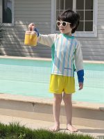 【80-135cm】水着 UVカット速乾 長袖 ストライプ - 画像 (4)