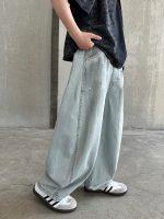 【120-170cm】デニムズボン ジーンズ ゆったり カジュアル ファッション - 画像 (6)