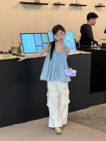 【100-160cm】ズボン ゆったり カジュアル 薄手 合わせやすい ドット柄 パンツ - 画像 (2)