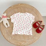 【73-130cm】Tシャツ ハート プリント かわいい - 画像 (6)