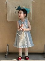 【90-140cm】ワンピース 女の子 ノースリープ フリル シンプル - 画像 (5)