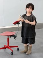 【100-150cm】セットアップ シンプル グラデーション ノースリーブ ゆったり - 画像 (4)