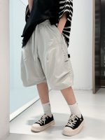 【120-170cm】ショートパンツ シンプル ゆったり 合わせやすい ズボン - 画像 (3)