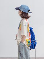 【120-170cm】Tシャツ プリント カラフル 夏 新作 半袖 - 画像 (6)
